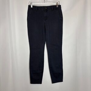 Aeropostale Womens Size 2 Short Skinny Chino Pants Blue Casual Cotton Blend‎